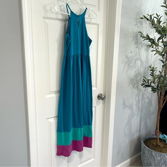 Gymboree Girl Maxi Dress 10/12 Large Embroidered Sleeveless Halter Keyhole Boho - Picture 6 of 12